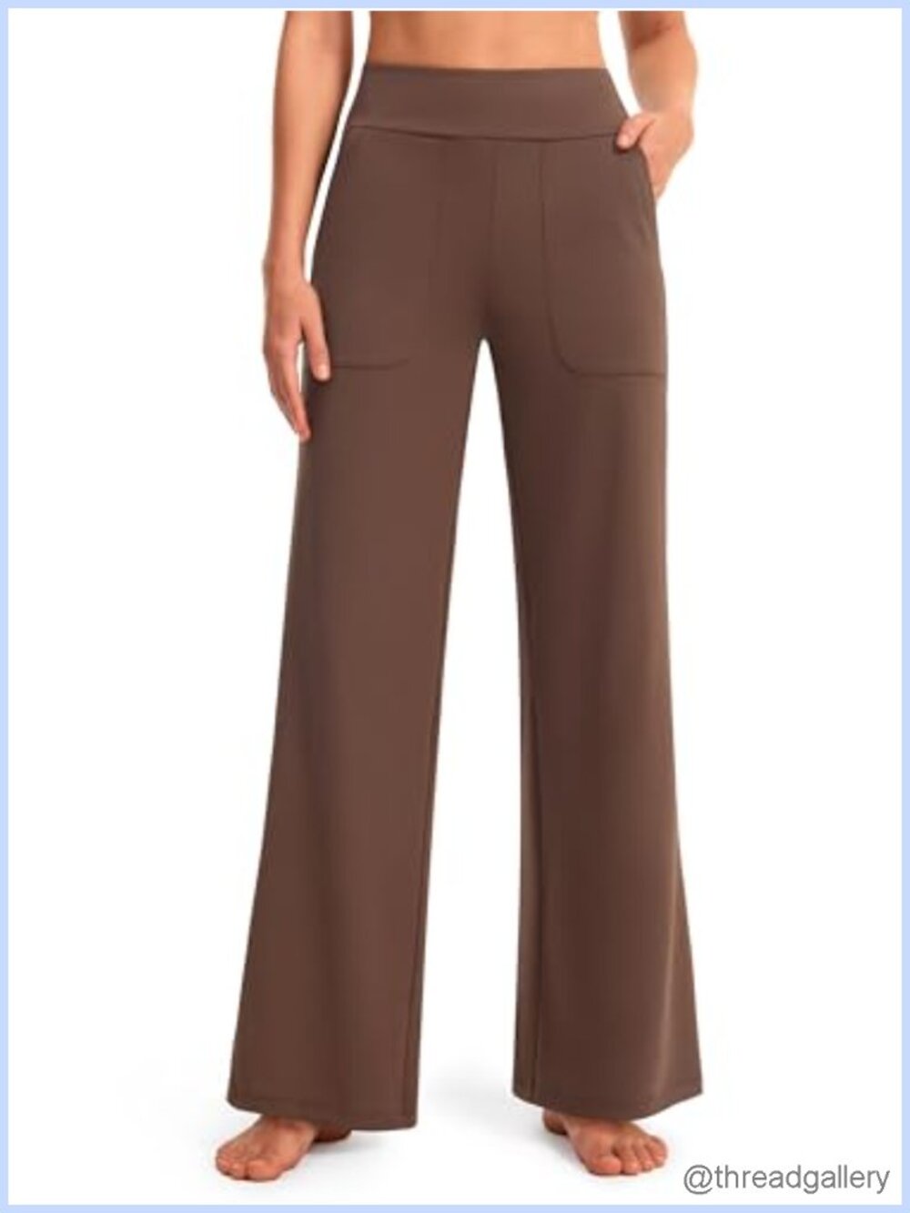 Wide Leg Yoga Pants High Waist Stretch Sweatpants with Pockets